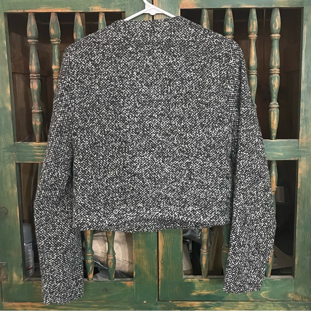 NWT Abercrombie & Fitch Textured Collarless Jacket - S - Picture 5 of 7